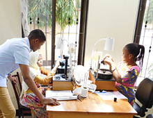 Setiel Masaki teaching two students